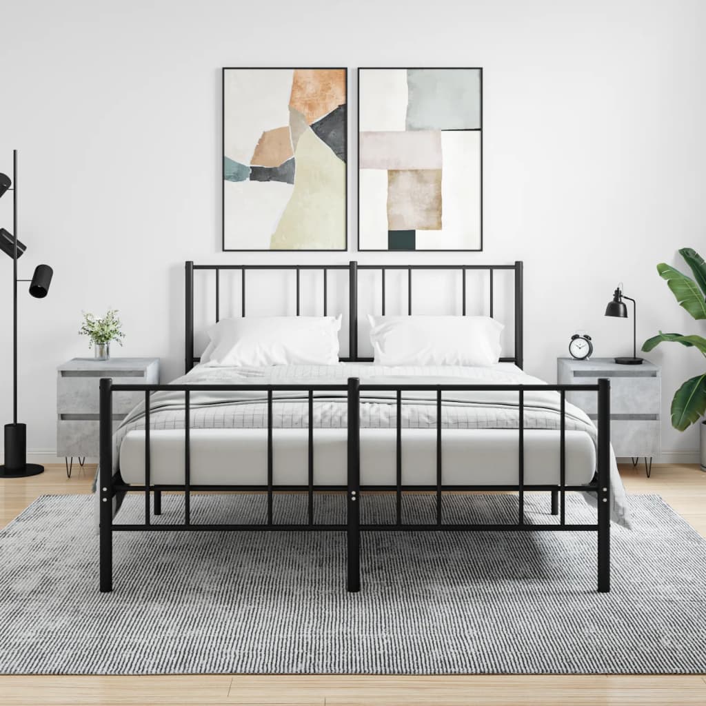 Nachtkastjes 2 St 40X35X50 Cm Bewerkt Hout Betongrijs