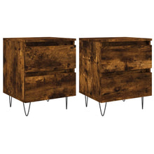 Nachtkastjes 2 St 40X35X50 Cm Bewerkt Hout Gerookt Eikenkleurig