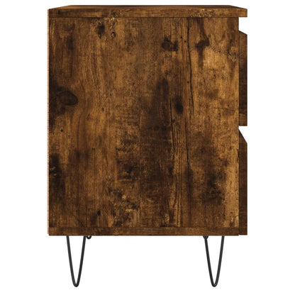 Nachtkastjes 2 St 40X35X50 Cm Bewerkt Hout Gerookt Eikenkleurig