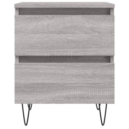 Nachtkastje 40X35X50 Cm Bewerkt Hout Grijs Sonoma Eikenkleurig