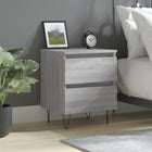 Nachtkastje 40x35x50 cm grijs sonoma eiken