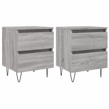 Nachtkastjes 2 St 40X35X50 Cm Bewerkt Hout Grijs Sonoma Eiken