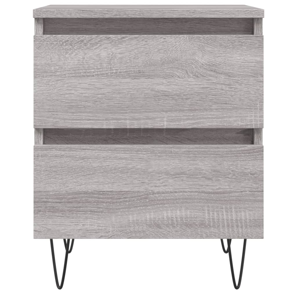 Nachtkastjes 2 St 40X35X50 Cm Bewerkt Hout Grijs Sonoma Eiken