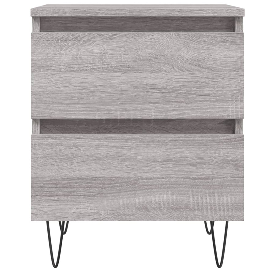 Nachtkastjes 2 St 40X35X50 Cm Bewerkt Hout Grijs Sonoma Eiken