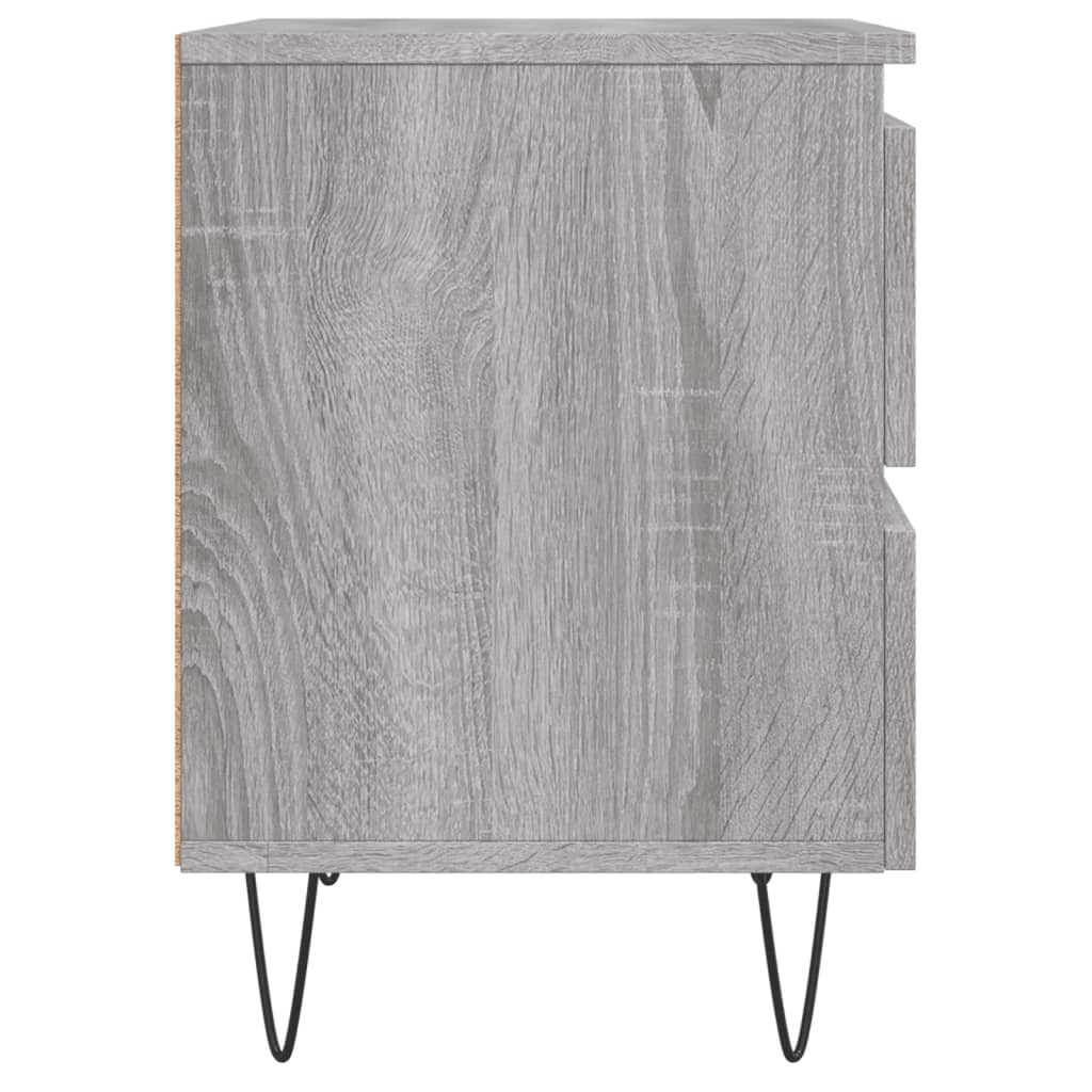 Nachtkastjes 2 St 40X35X50 Cm Bewerkt Hout Grijs Sonoma Eiken
