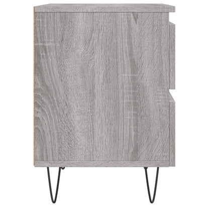 Nachtkastjes 2 St 40X35X50 Cm Bewerkt Hout Grijs Sonoma Eiken