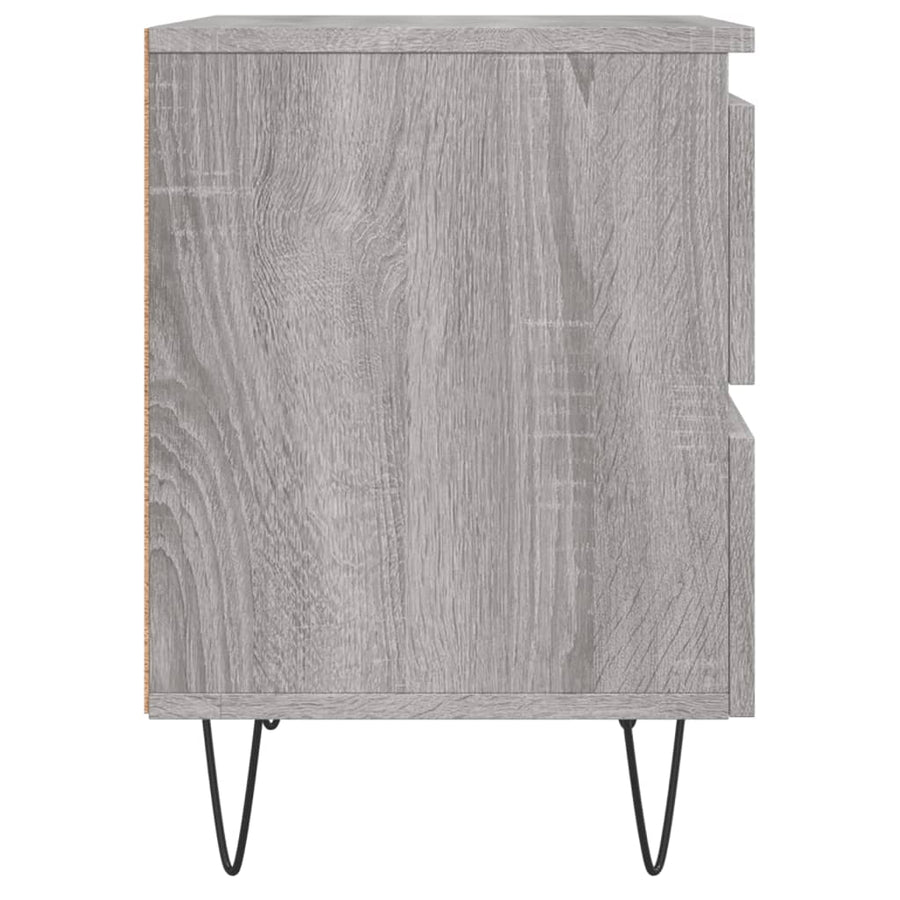 Nachtkastjes 2 St 40X35X50 Cm Bewerkt Hout Grijs Sonoma Eiken