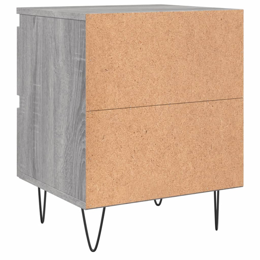 Nachtkastjes 2 St 40X35X50 Cm Bewerkt Hout Grijs Sonoma Eiken