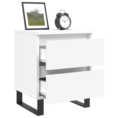 Nachtkastjes 2 St 40X35X50 Cm Bewerkt Hout Wit