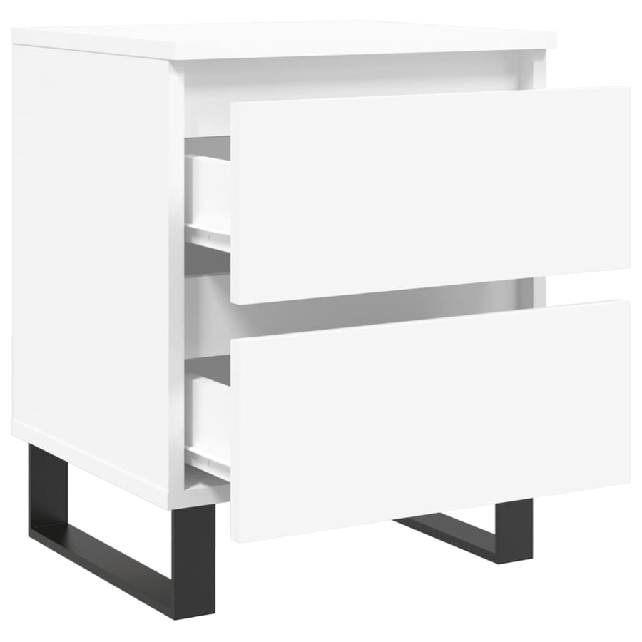 Nachtkastjes 2 St 40X35X50 Cm Bewerkt Hout Wit