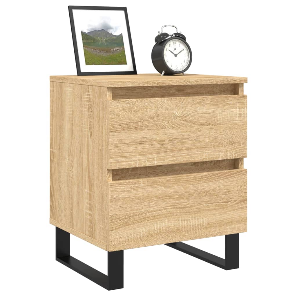 Nachtkastje 40X35X50 Cm Bewerkt Hout Kleurig 1 Sonoma eiken