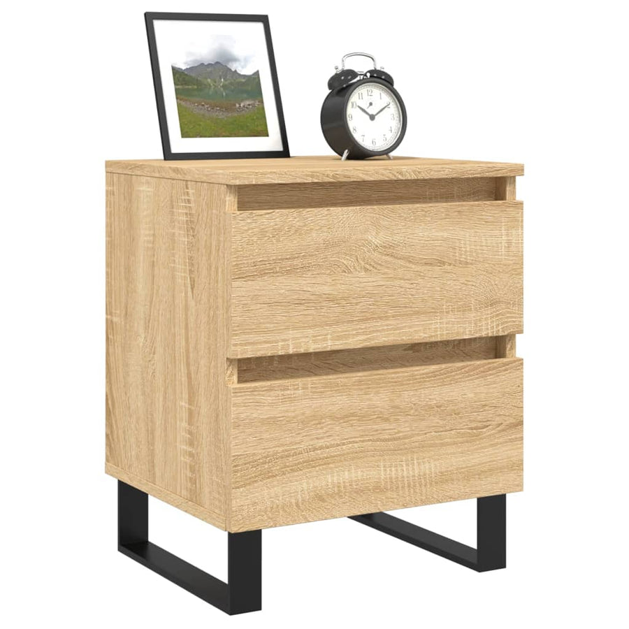 Nachtkastje 40X35X50 Cm Bewerkt Hout Kleurig 1 Sonoma eiken
