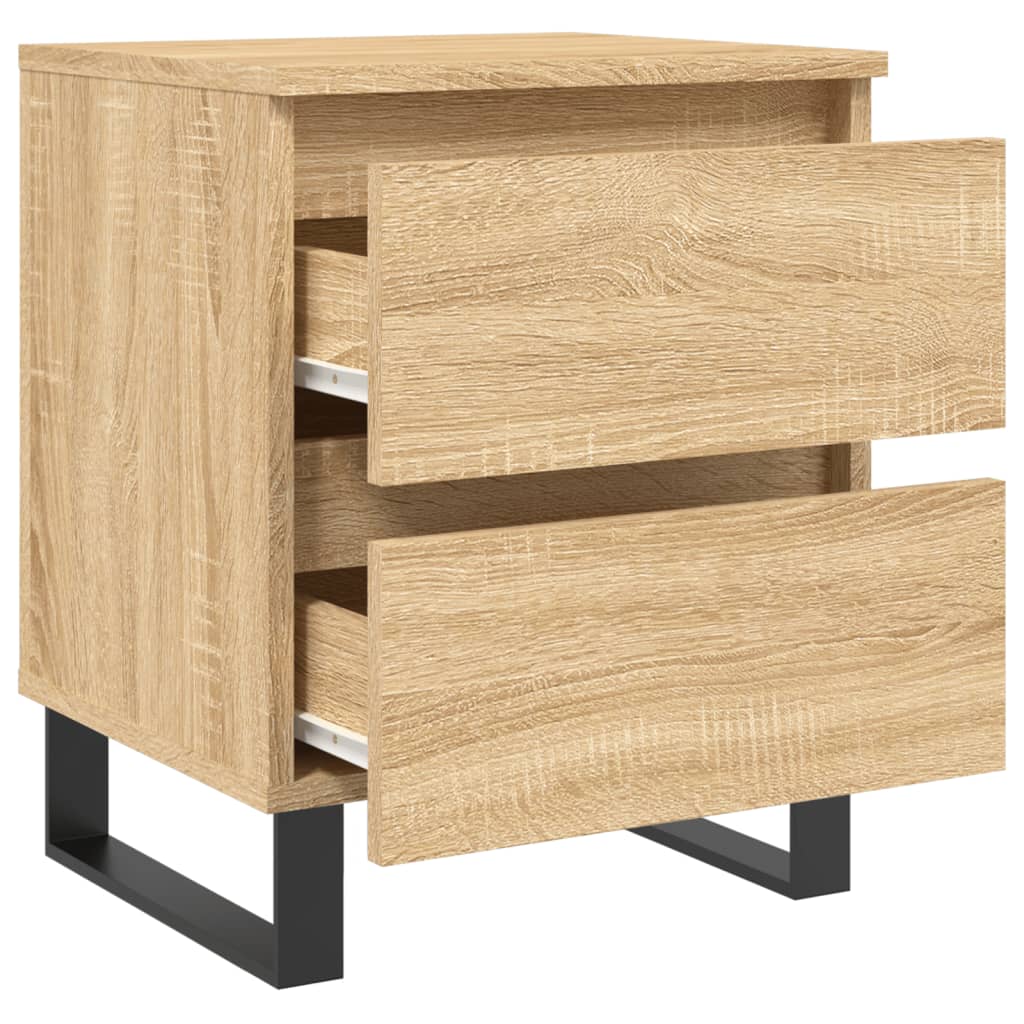 Nachtkastje 40X35X50 Cm Bewerkt Hout Kleurig 1 Sonoma eiken
