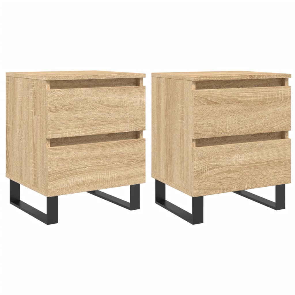 Nachtkastjes 2 st 40x35x50 cm sonoma eikenkleurig