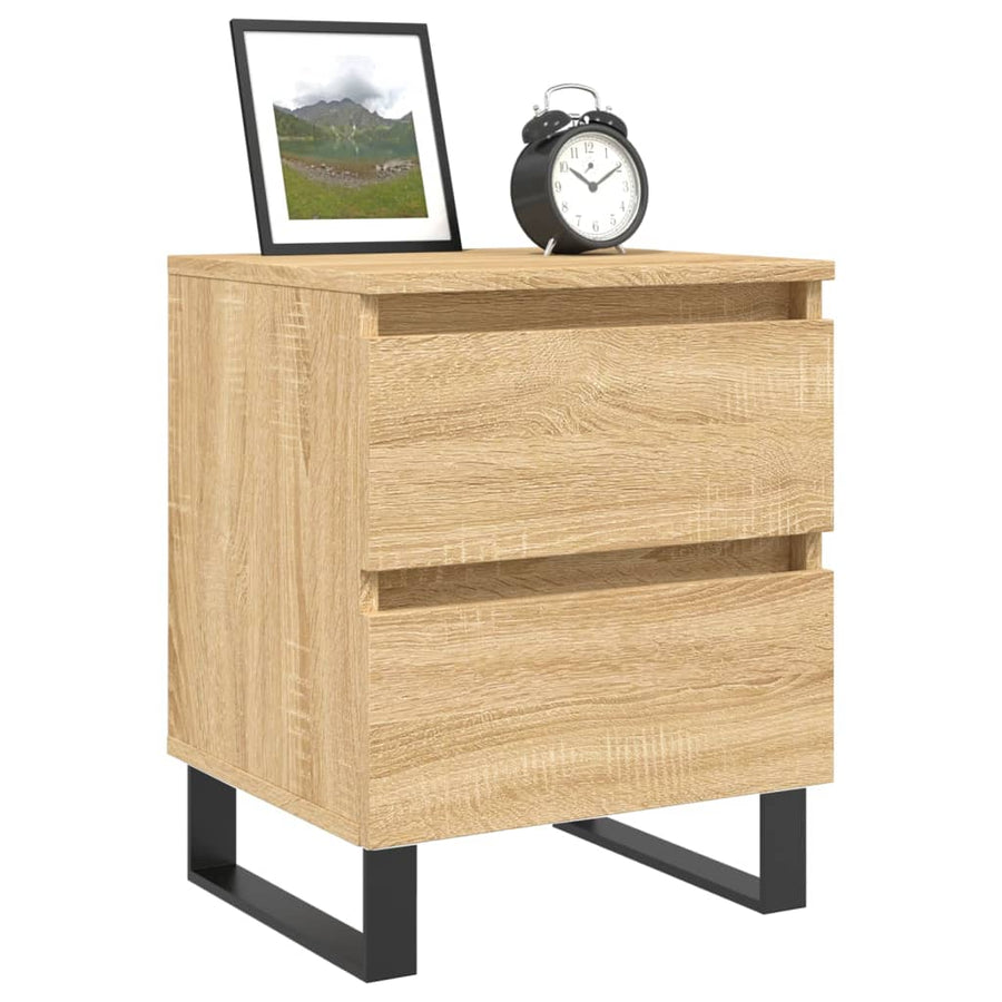 Nachtkastjes 2 st 40x35x50 cm sonoma eikenkleurig