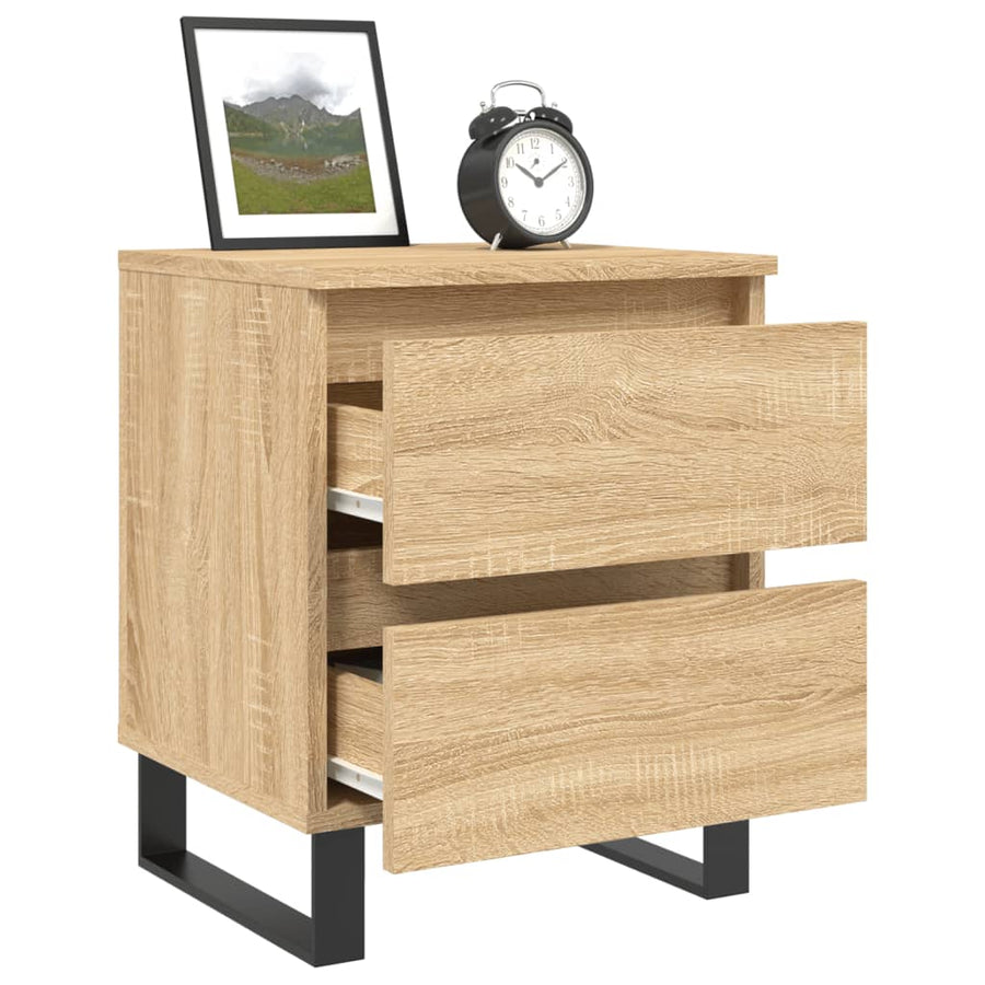 Nachtkastjes 2 st 40x35x50 cm sonoma eikenkleurig