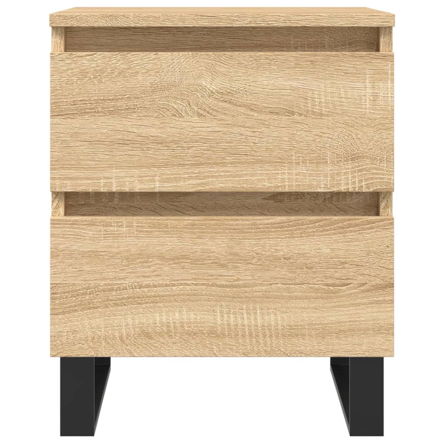 Nachtkastjes 2 st 40x35x50 cm sonoma eikenkleurig