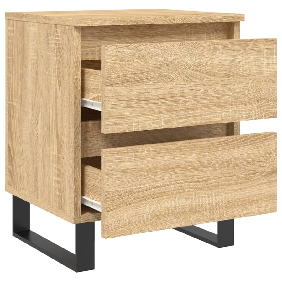 Nachtkastjes 2 st 40x35x50 cm sonoma eikenkleurig