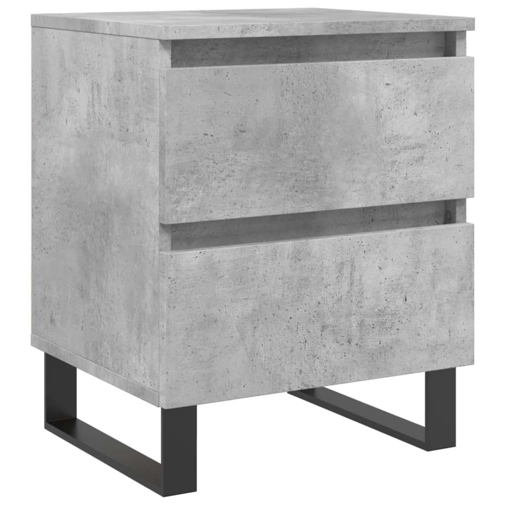 Nachtkastje 40x35x50 cm bewerkt hout betongrijs