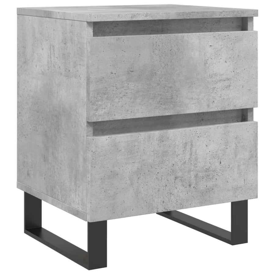 Nachtkastje 40x35x50 cm bewerkt hout betongrijs