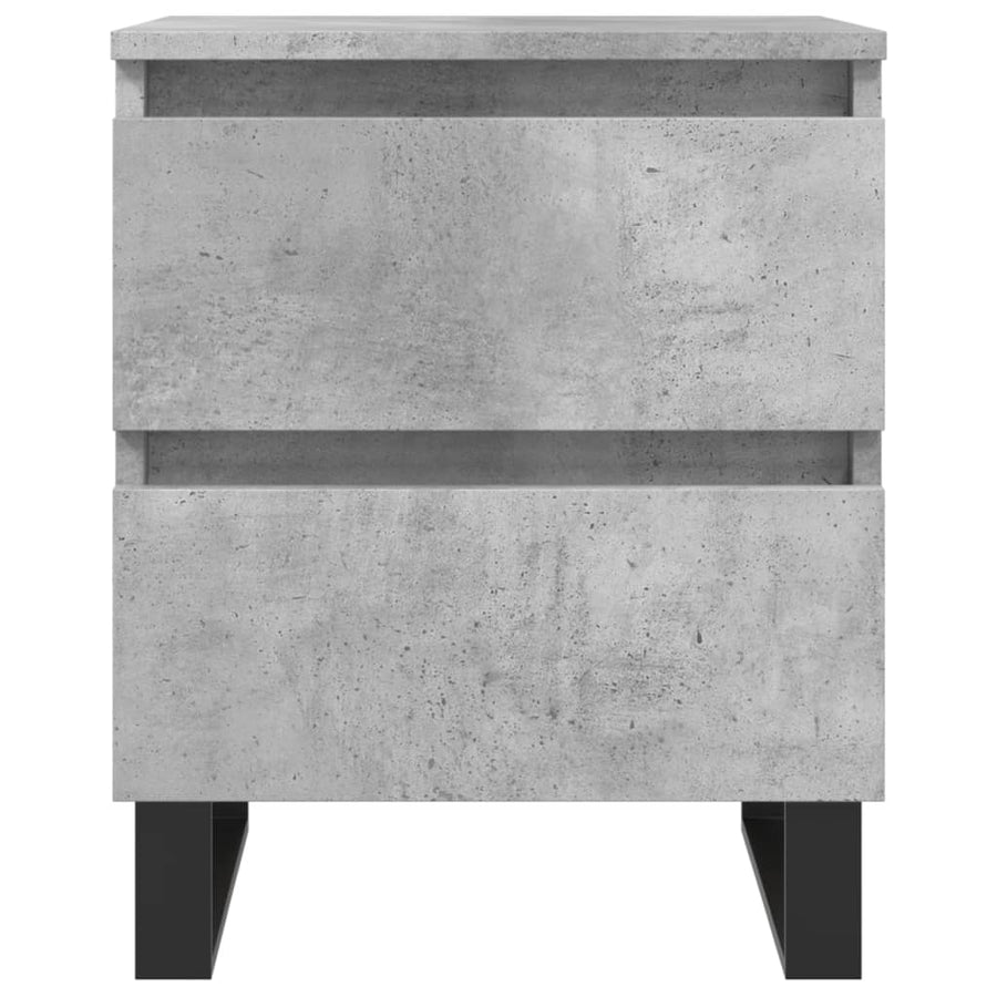 Nachtkastje 40x35x50 cm bewerkt hout betongrijs