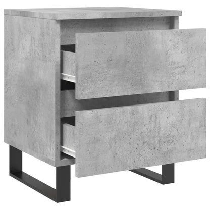 Nachtkastje 40x35x50 cm bewerkt hout betongrijs