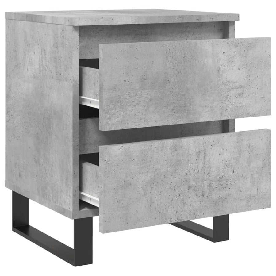 Nachtkastje 40x35x50 cm bewerkt hout betongrijs