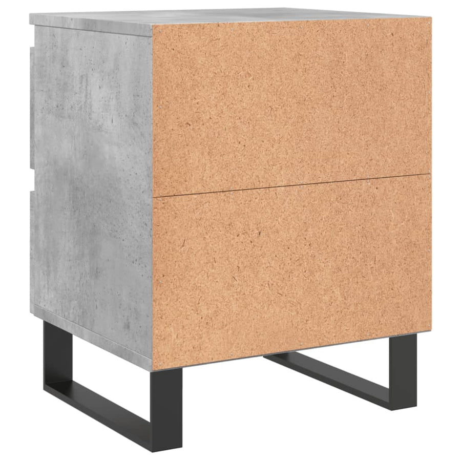 Nachtkastje 40x35x50 cm bewerkt hout betongrijs