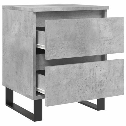 Nachtkastjes 2 st 40x35x50 cm bewerkt hout betongrijs