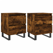 Nachtkastjes 40X35X50 Cm Bewerkt Hout Kleurig 2 Gerookt eiken