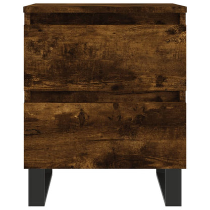 Nachtkastjes 40X35X50 Cm Bewerkt Hout Kleurig 2 Gerookt eiken