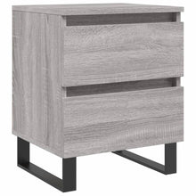 Nachtkastje 40x35x50 cm bewerkt hout grijs sonoma eikenkleurig