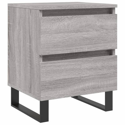 Nachtkastje 40x35x50 cm bewerkt hout grijs sonoma eikenkleurig