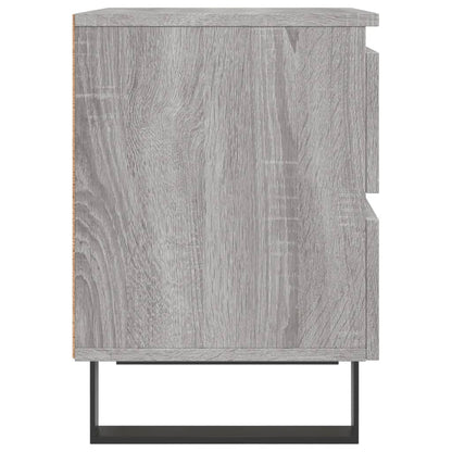 Nachtkastje 40x35x50 cm bewerkt hout grijs sonoma eikenkleurig