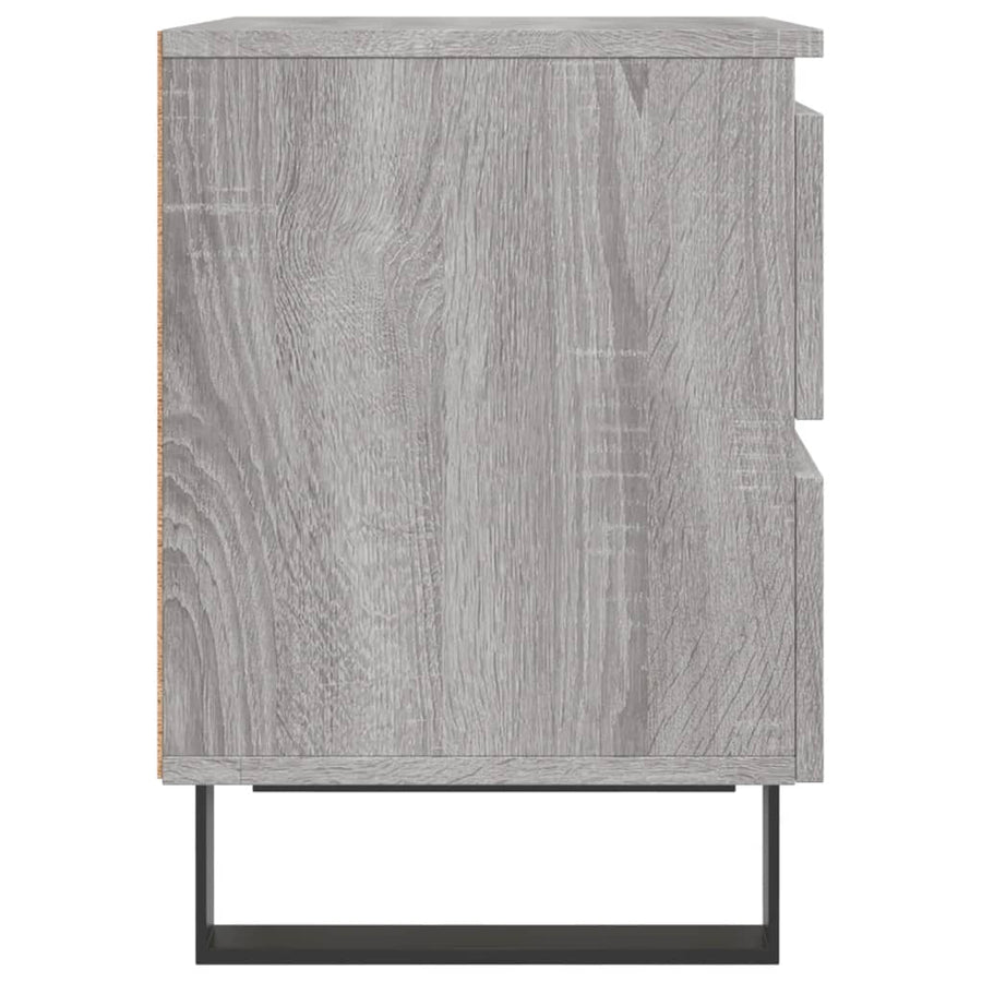 Nachtkastje 40x35x50 cm bewerkt hout grijs sonoma eikenkleurig