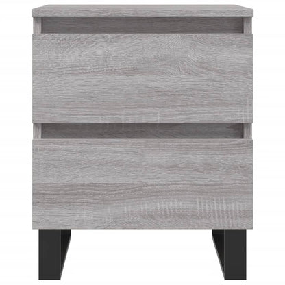 Nachtkastjes 2 st 40x35x50 cm bewerkt hout grijs sonoma eiken
