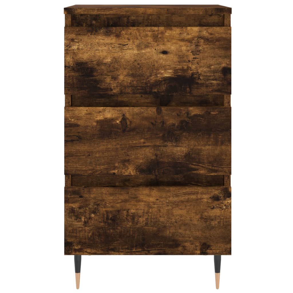 Nachtkastjes 2 St 40X35X69 Cm Bewerkt Hout Gerookt Eikenkleurig