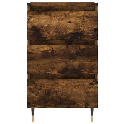 Nachtkastjes 2 St 40X35X69 Cm Bewerkt Hout Gerookt Eikenkleurig
