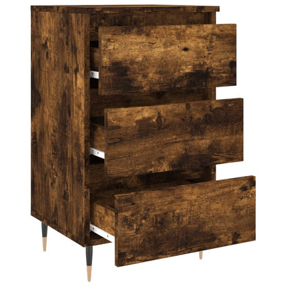 Nachtkastjes 2 St 40X35X69 Cm Bewerkt Hout Gerookt Eikenkleurig