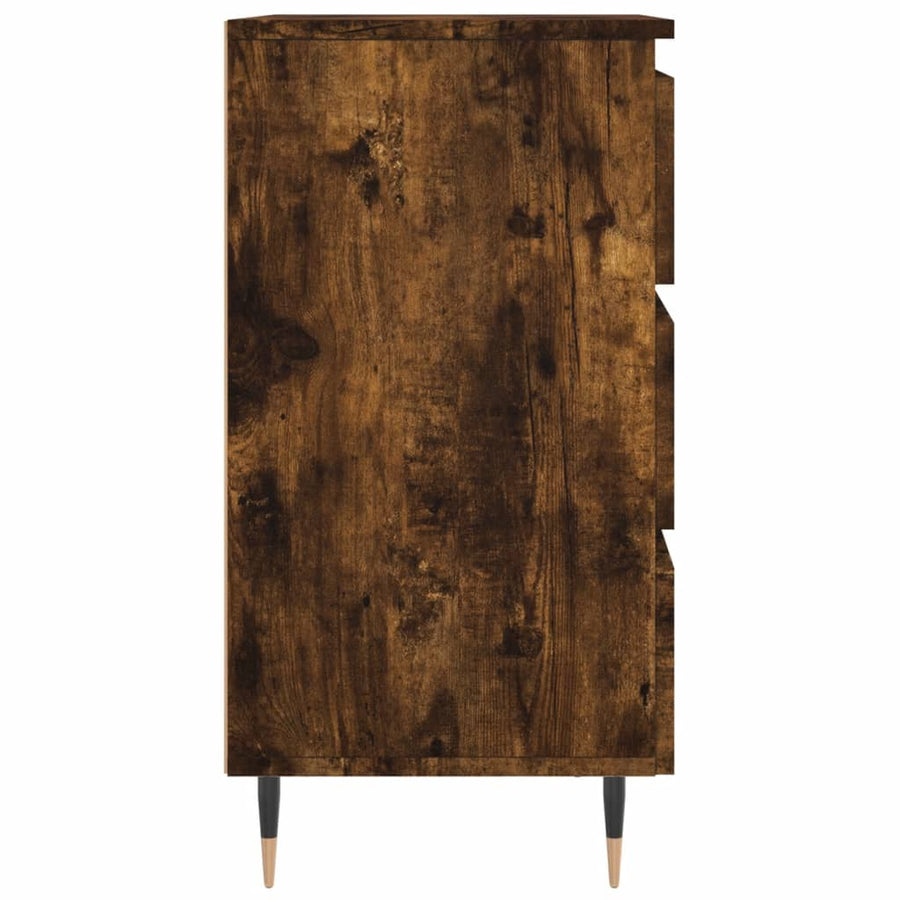 Nachtkastjes 2 St 40X35X69 Cm Bewerkt Hout Gerookt Eikenkleurig