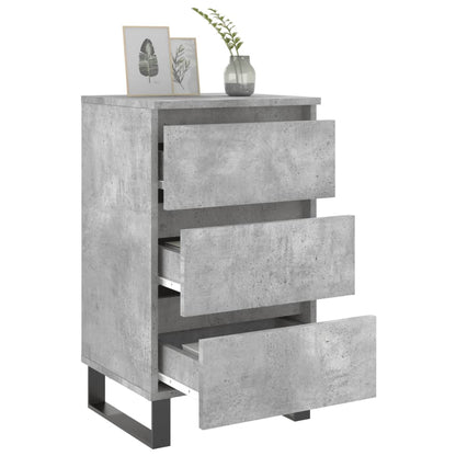 Nachtkastjes 2 St 40X35X69 Cm Bewerkt Hout Betongrijs