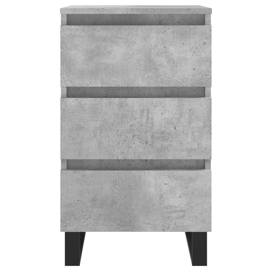 Nachtkastjes 2 St 40X35X69 Cm Bewerkt Hout Betongrijs