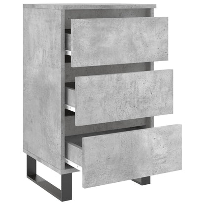 Nachtkastjes 2 St 40X35X69 Cm Bewerkt Hout Betongrijs