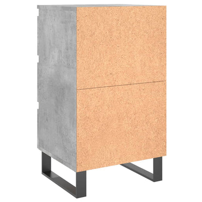 Nachtkastjes 2 St 40X35X69 Cm Bewerkt Hout Betongrijs