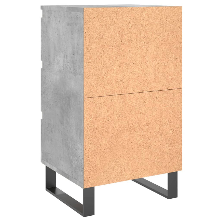 Nachtkastjes 2 St 40X35X69 Cm Bewerkt Hout Betongrijs