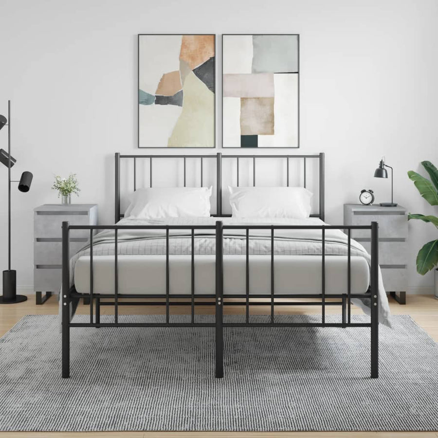 Nachtkastjes 2 St 40X35X69 Cm Bewerkt Hout Betongrijs