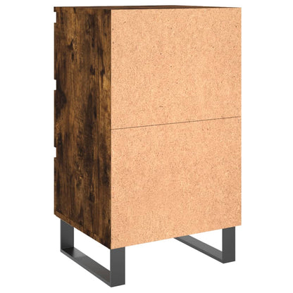 Nachtkastjes 2 St 40X35X69 Cm Bewerkt Hout Gerookt Eikenkleurig