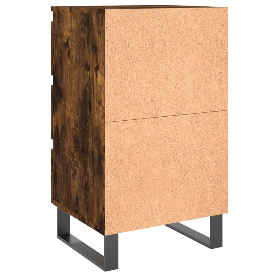 Nachtkastjes 2 St 40X35X69 Cm Bewerkt Hout Gerookt Eikenkleurig