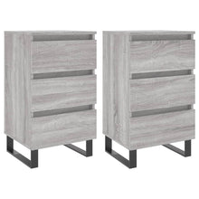 Nachtkastjes 2 St 40X35X69 Cm Bewerkt Hout Grijs Sonoma Eiken