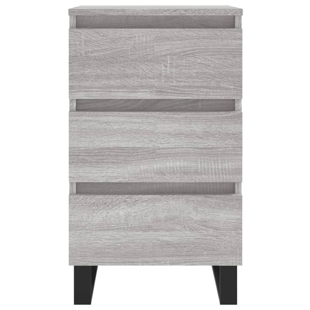 Nachtkastjes 2 St 40X35X69 Cm Bewerkt Hout Grijs Sonoma Eiken